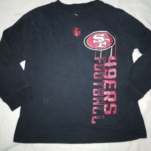 San Fransisco SF 49ers NFL kids long sleeve black t shirt